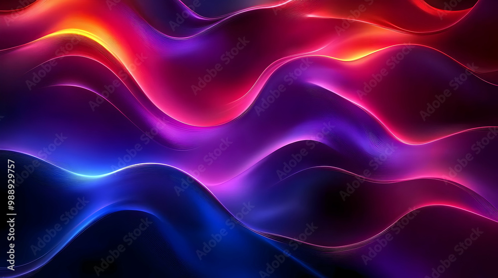 Abstract Neon Waves - Vibrant Colors, Dynamic Design Abstract Neon Waves - Vibrant Colors, Dynamic Design