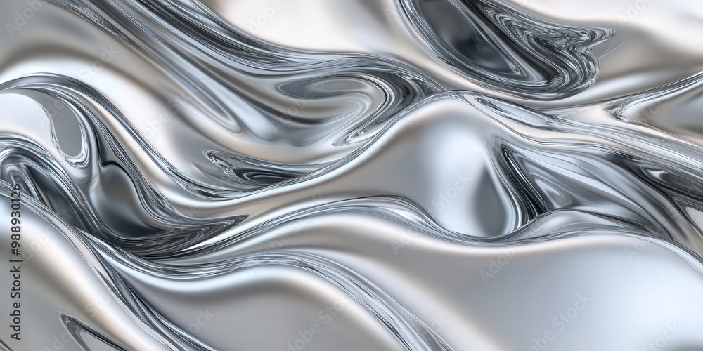 Abstract Liquid Silver Metal Wave Background Abstract Liquid Silver Metal Wave Background