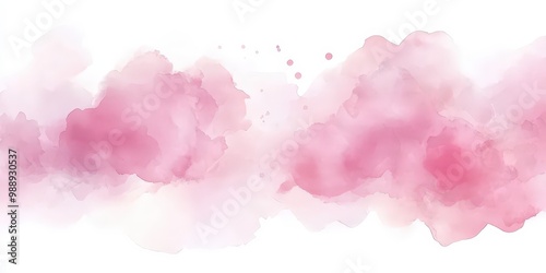 Soft Pink Watercolor Cloud Background