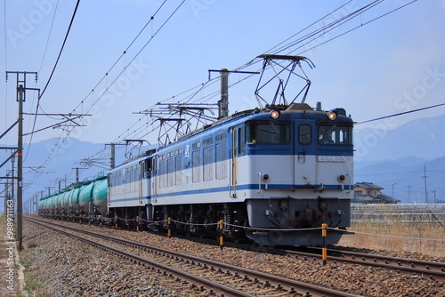  重連で中央西線を走行するEF64-68号機牽引の石油貨物列車_2009/4/8撮影