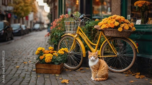 bicycle and flowers