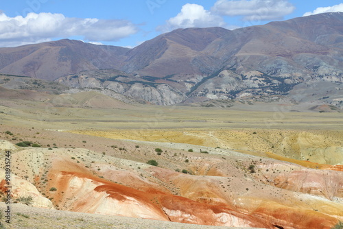 Altai Mars, Red Gorge, Kyzyl-Chin. The landscapes of Kyzyl-Chin are somehow reminds of Martian – a red deserted area with canyons. photo