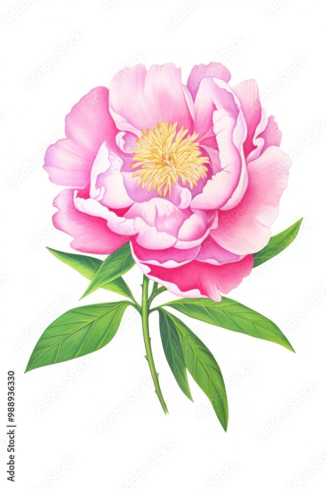 Blossom flower plant peony. Blossom flower plant peony.