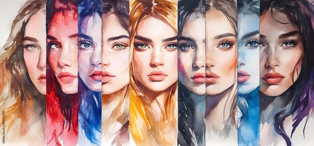 Naklejka premium portrait of beautiful women