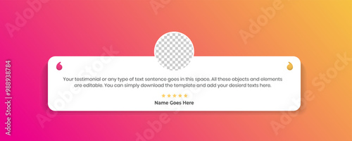 Creative Testimonial Editable Vector template, Empty speech bubbles, What our Clients Say, Quote, Review, Feedback, Infographic Template, Label, editable text box layout, recommendation note