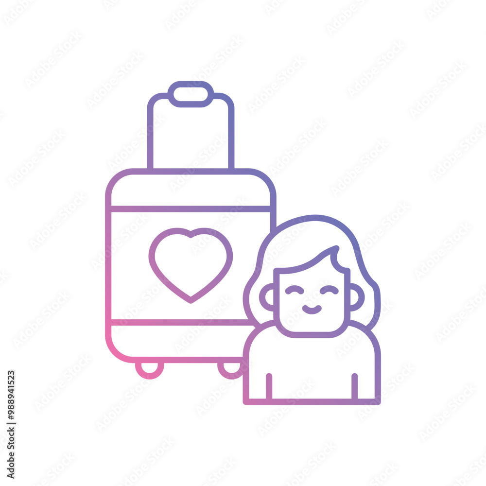 Romantic Getaway vector icon stock illustration Romantic Getaway vector icon stock illustration