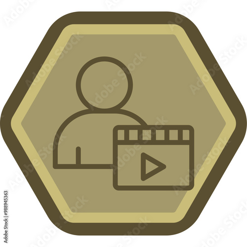 Actor Vector Icon Design