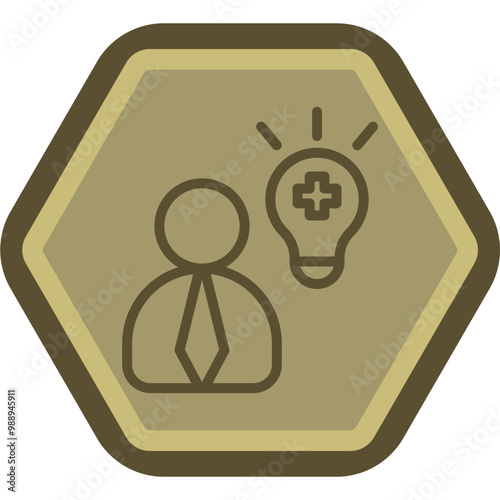 Positive Thinking Vector Icon Design