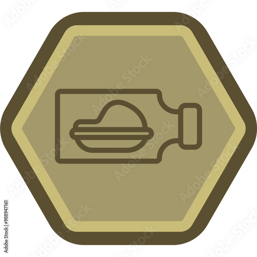 Ship In A Bottle Vector Icon Design