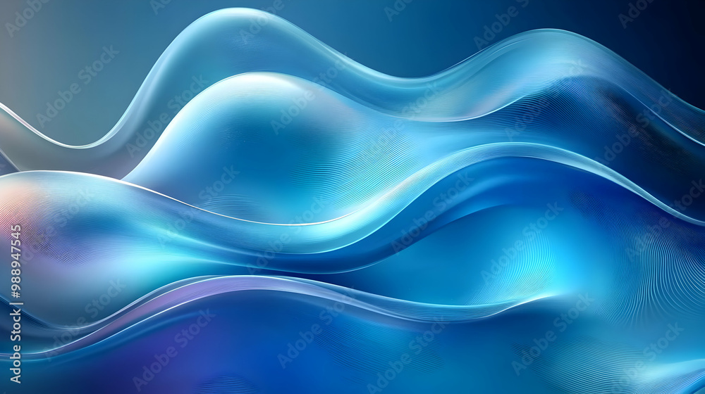 Abstract Blue Waves: A Visual Symphony of Motion and Light Abstract Blue Waves: A Visual Symphony of Motion and Light