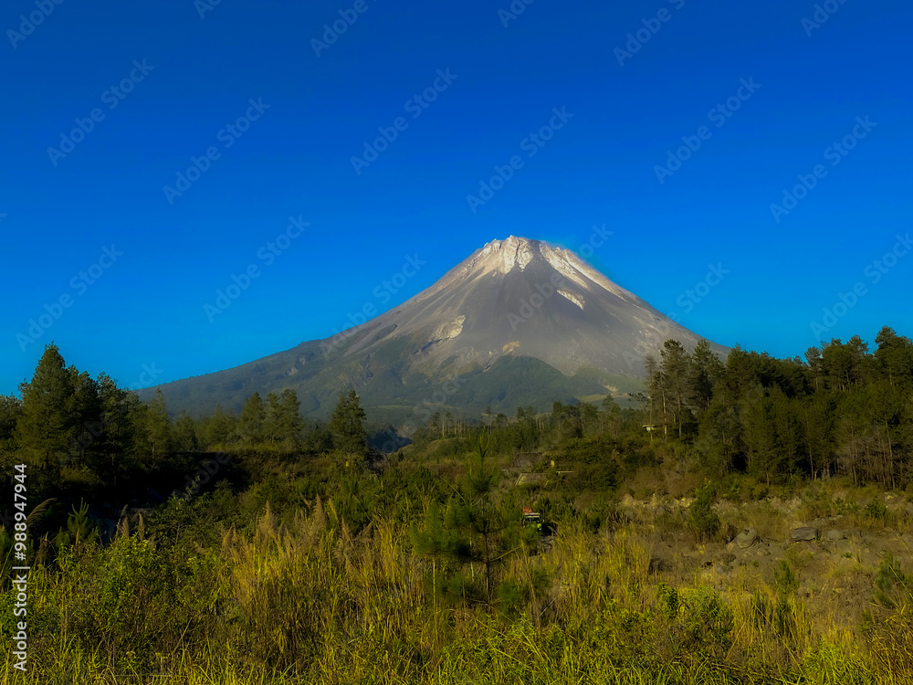 a very majestic mountain, sturdy and active with a very neutral area at the foot of the mountain in an area of Magelang called Mount Merapi a very majestic mountain, sturdy and active with a very neutral area at the foot of the mountain in an area of Magelang called Mount Merapi