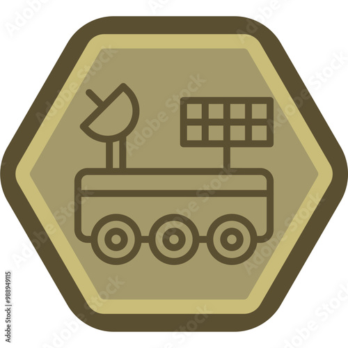 Space Car Vector Icon Design