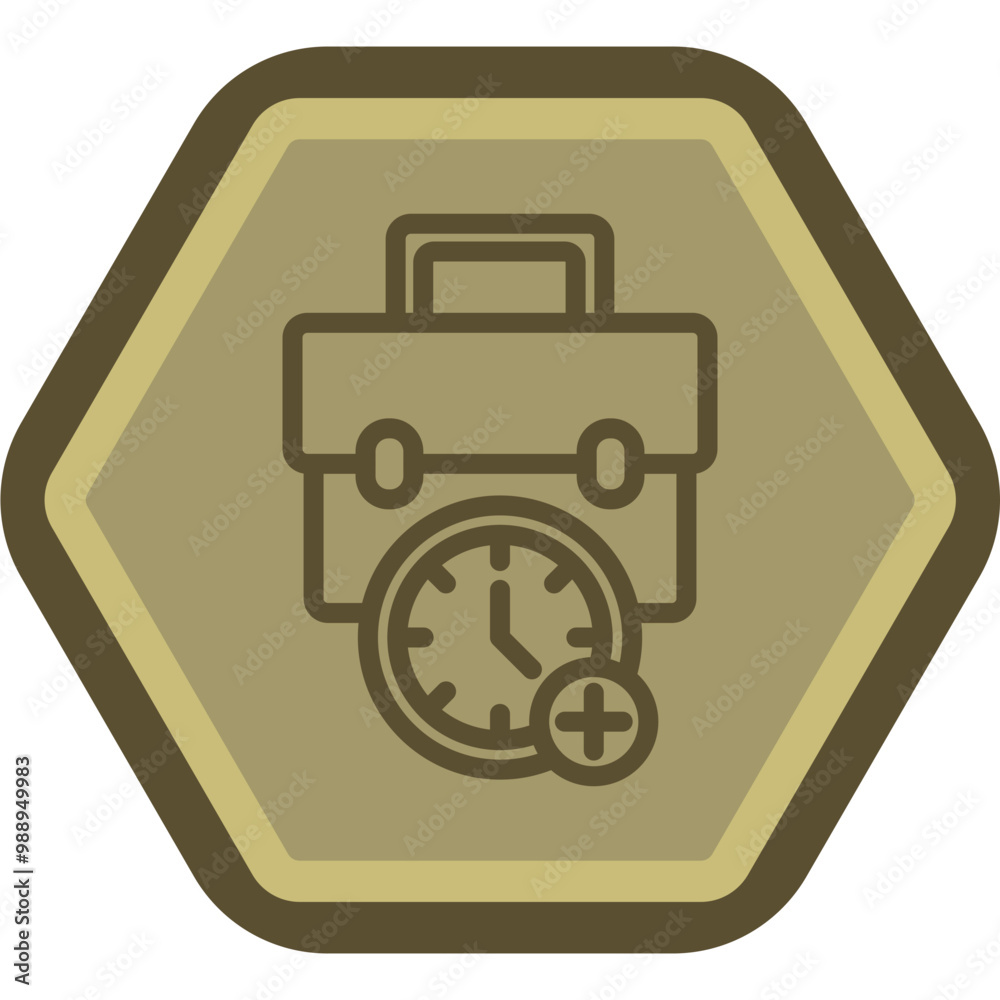 Overtime Vector Icon Design Overtime Vector Icon Design