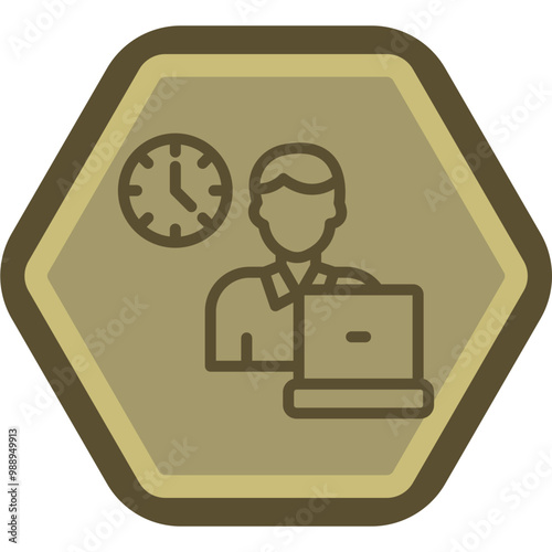 Workaholic Vector Icon Design