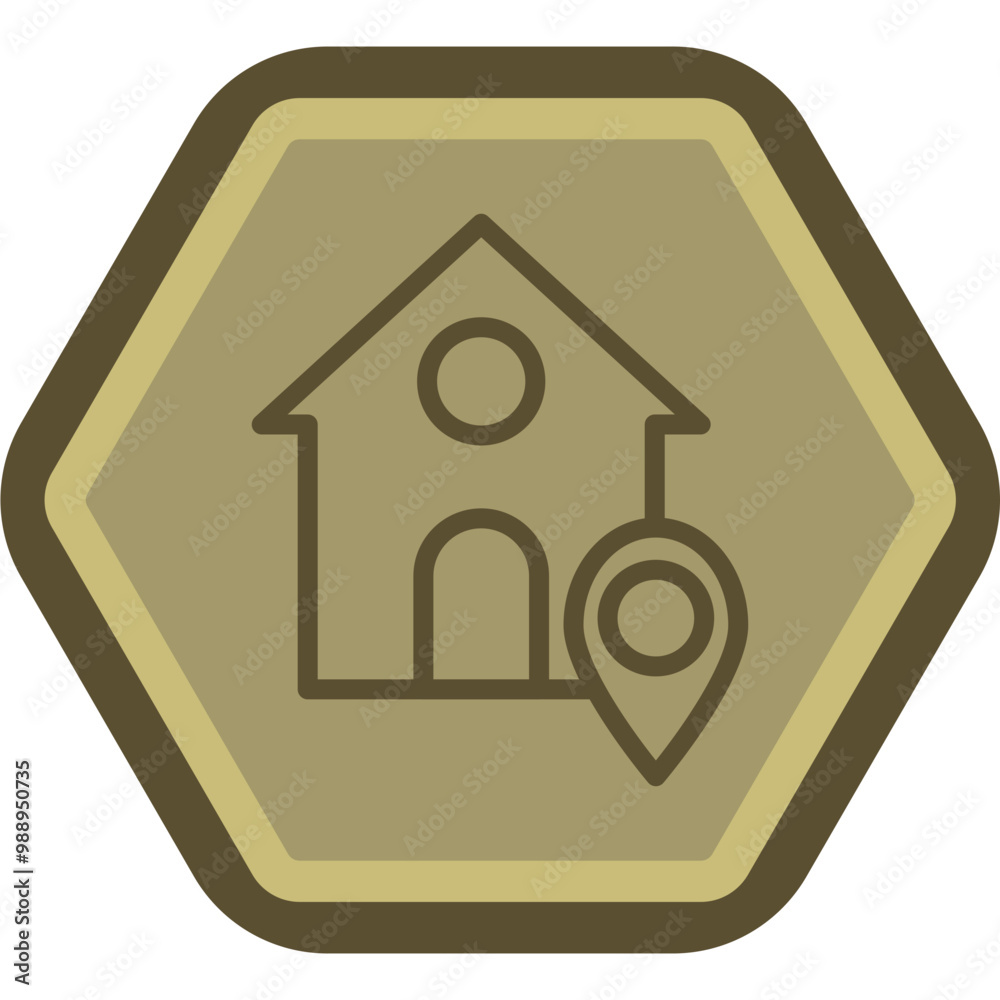 Obraz premium Home Destination Vector Icon Design