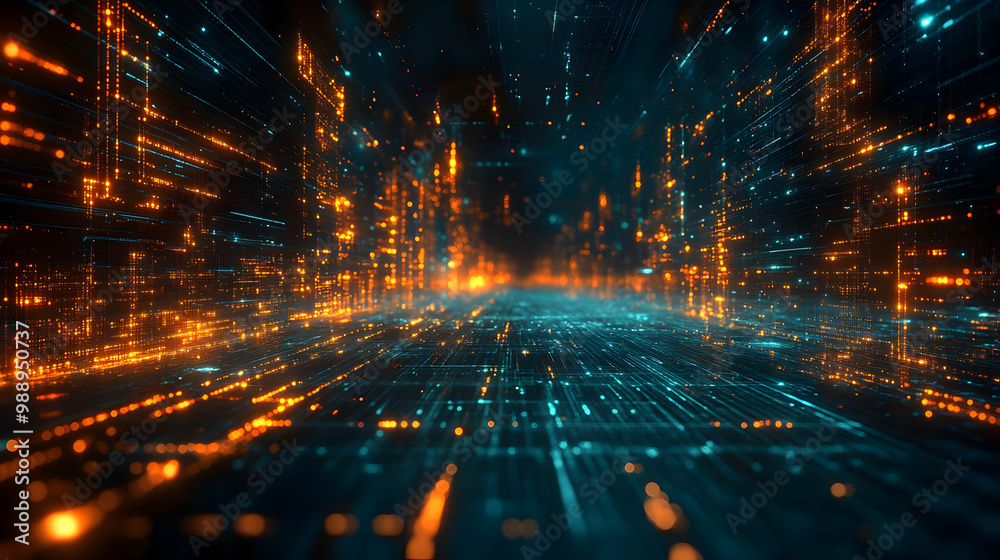 Digital Cityscape: A Futuristic Vision of Technology