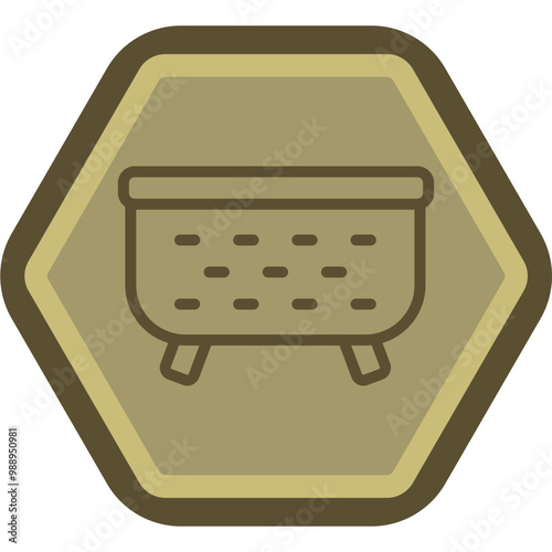 Tub Vector Icon Design