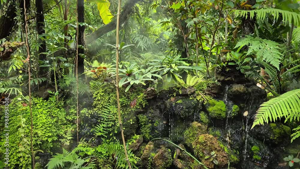 garden pond with waterfalls and reflections in the forest and green floors create a relaxing, fairy-tale atmosphere.
garden pond with waterfalls and reflections in the forest and green floors create a relaxing, fairy-tale atmosphere.