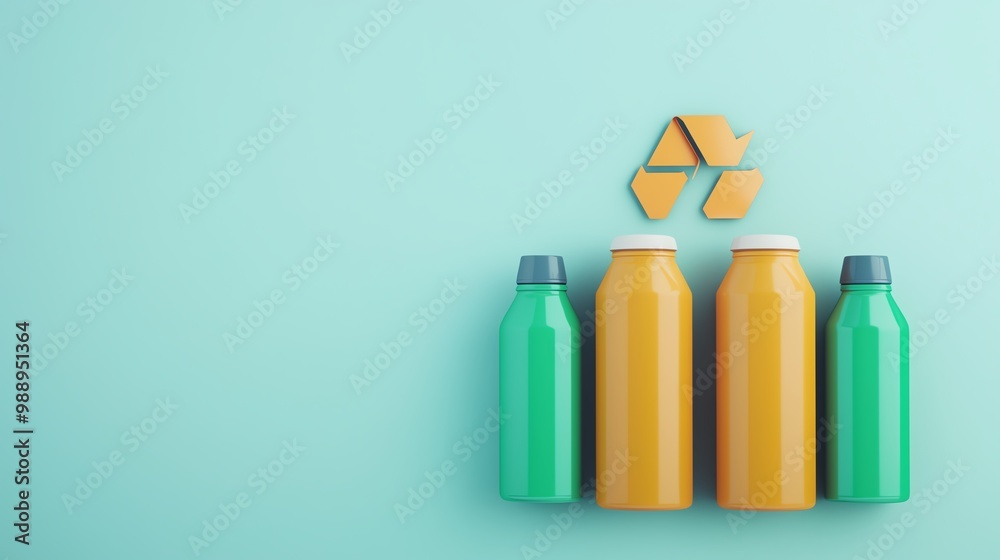 Circular economy, product lifecycle from creation to recycling, 3D illustration Circular economy, product lifecycle from creation to recycling, 3D illustration