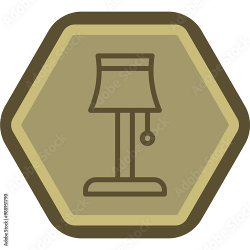 Floor Lamp Vector Icon Design