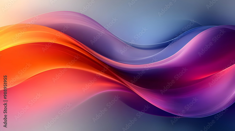 Abstract Waves of Color, Vibrant Swirls in Gradient Hues Abstract Waves of Color, Vibrant Swirls in Gradient Hues
