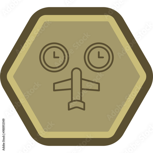 Jet Lag Vector Icon Design photo