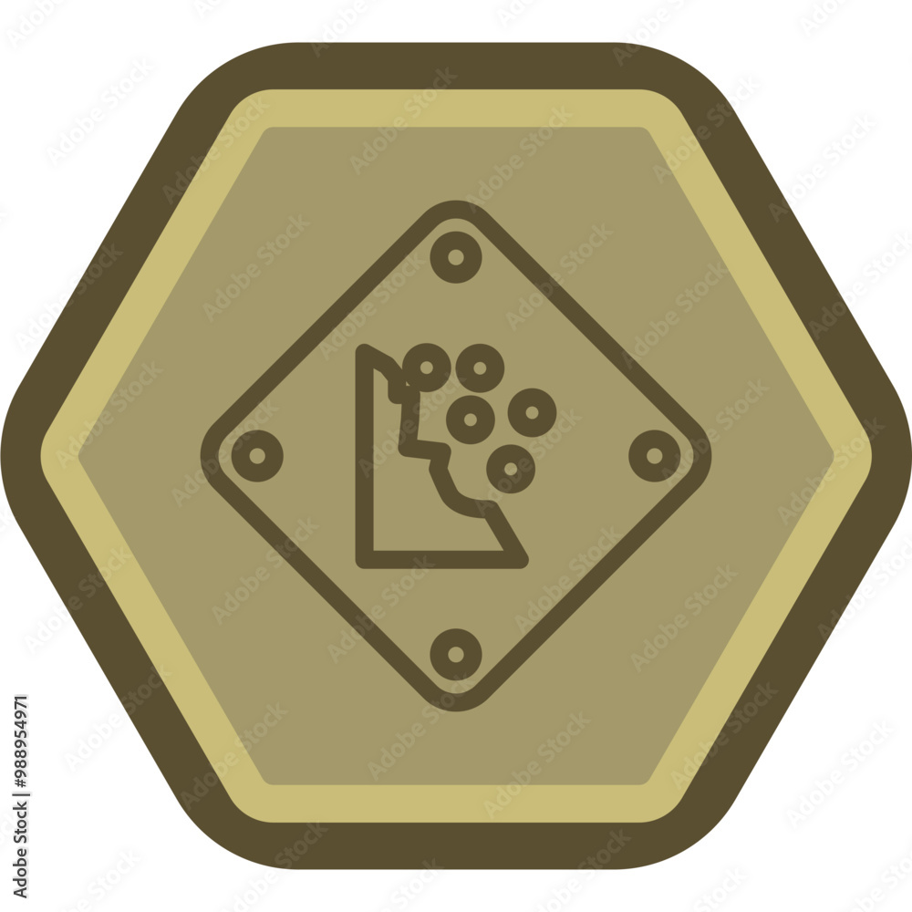 Falling Rocks Vector Icon Design Falling Rocks Vector Icon Design
