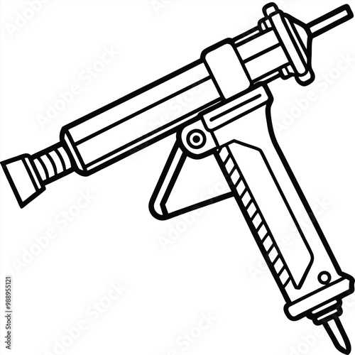 Caulking gun vector silhouette