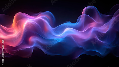 Abstract Blue and Purple Liquid Waves