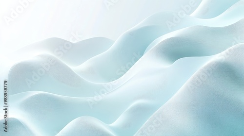 Stunning white-light blue gradient background with soft wave designs, bringing a vibrant and refreshing element to eco-friendly visuals