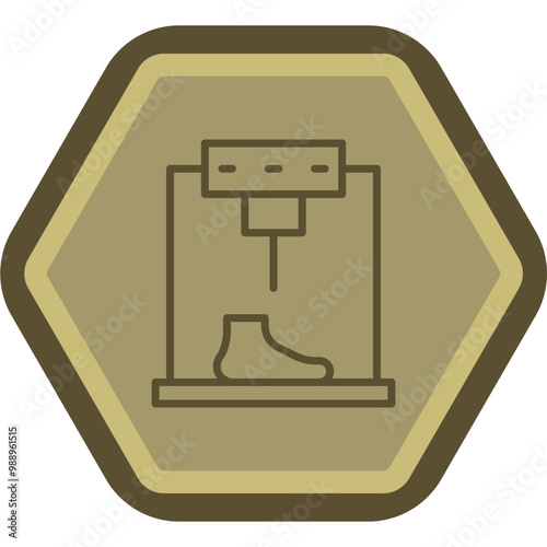 Manufacturing Shoes Icon Design