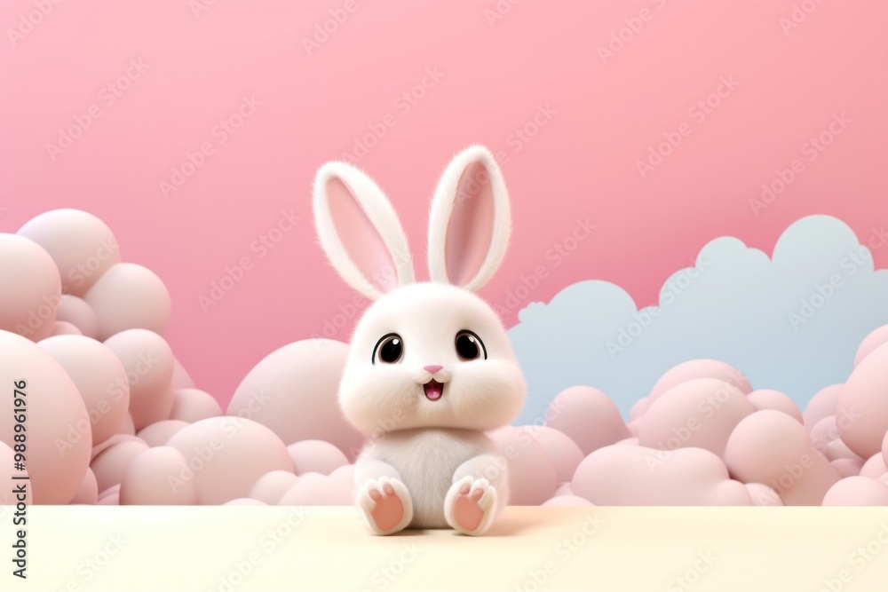 Cute baby rabbit background cartoon mammal animal. Cute baby rabbit background cartoon mammal animal.