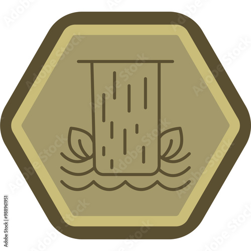 Waterfall Vector Icon Design