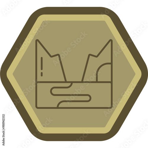 Fjord Vector Icon Design