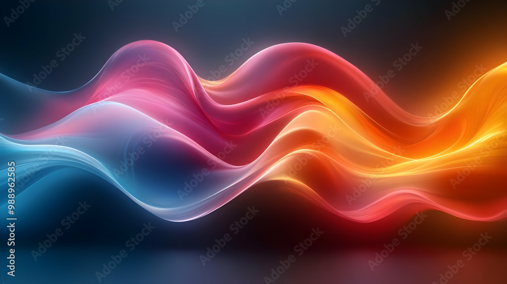 Abstract Waves in Vibrant Hues: A Digital Art Exploration Abstract Waves in Vibrant Hues: A Digital Art Exploration