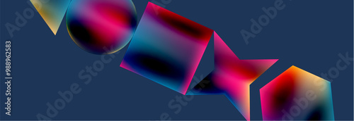 Fluid color geometric shapes abstract background. Vector Illustration For Wallpaper, Banner, Background, Card, Book Illustration, landing page