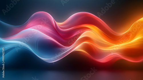 Abstract Waves in Vibrant Hues: A Digital Art Exploration