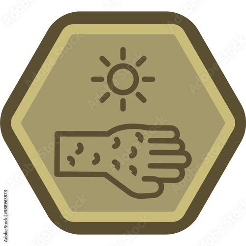 Sunburn Vector Icon Design