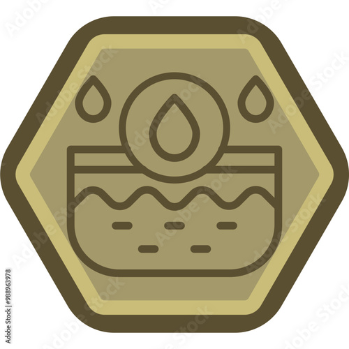 Oil Skin Vector Icon Design
