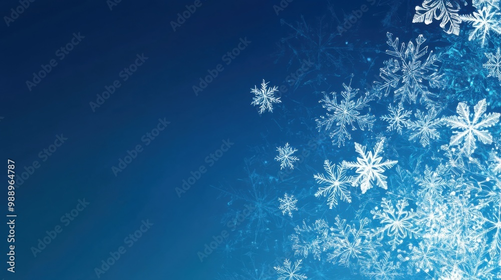 Blue Background with Falling Snowflakes
Blue Background with Falling Snowflakes