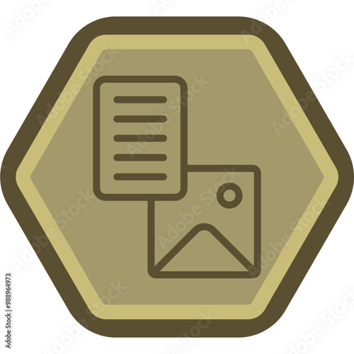 Text To Image Vector Icon Design