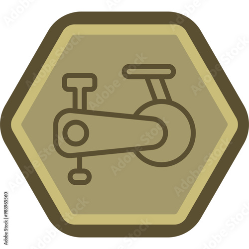 Exercise Bike Vector Icon Design
