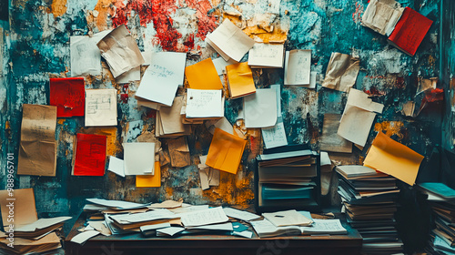 Chaotic Scene of Scattered Papers and Disordered Workspace