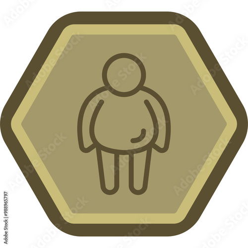 Obesity Vector Icon Design