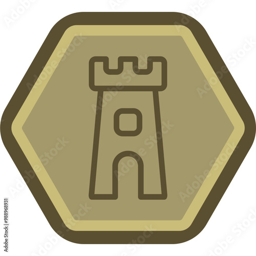 Castle Tower Icon Design
