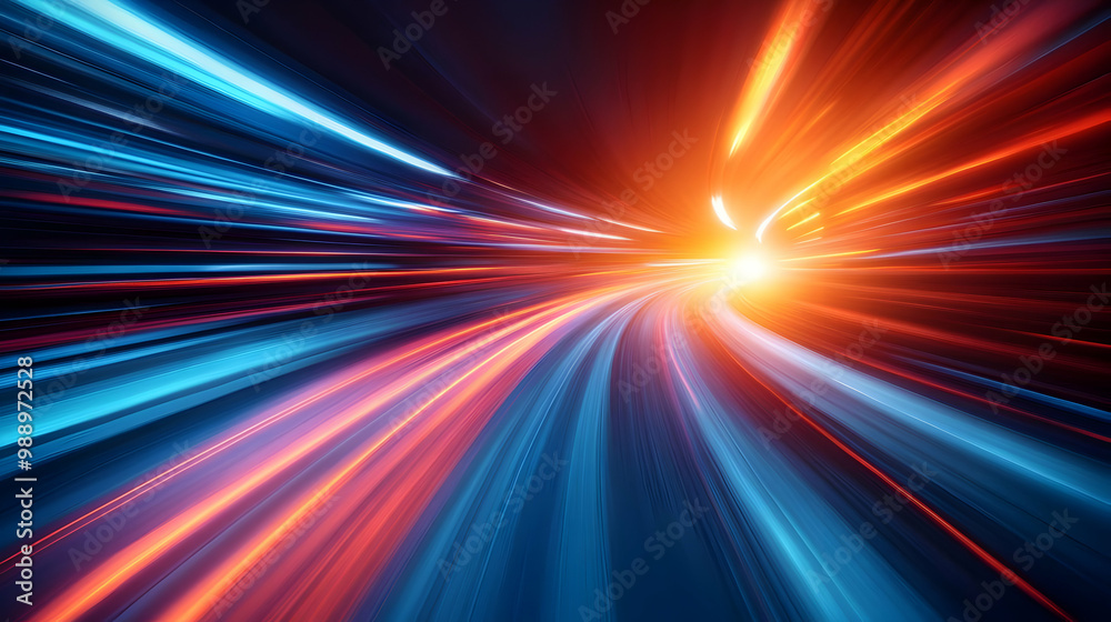 Speed Lines Abstract Background with Blurred Light Trails Speed Lines Abstract Background with Blurred Light Trails