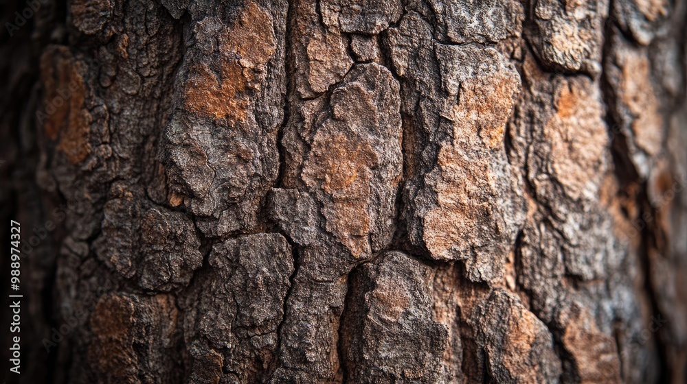 A detailed macro shot of tree bark, capturing the texture and roughness, against a natural brown background, representing nature and endurance. A detailed macro shot of tree bark, capturing the texture and roughness, against a natural brown background, representing nature and endurance.