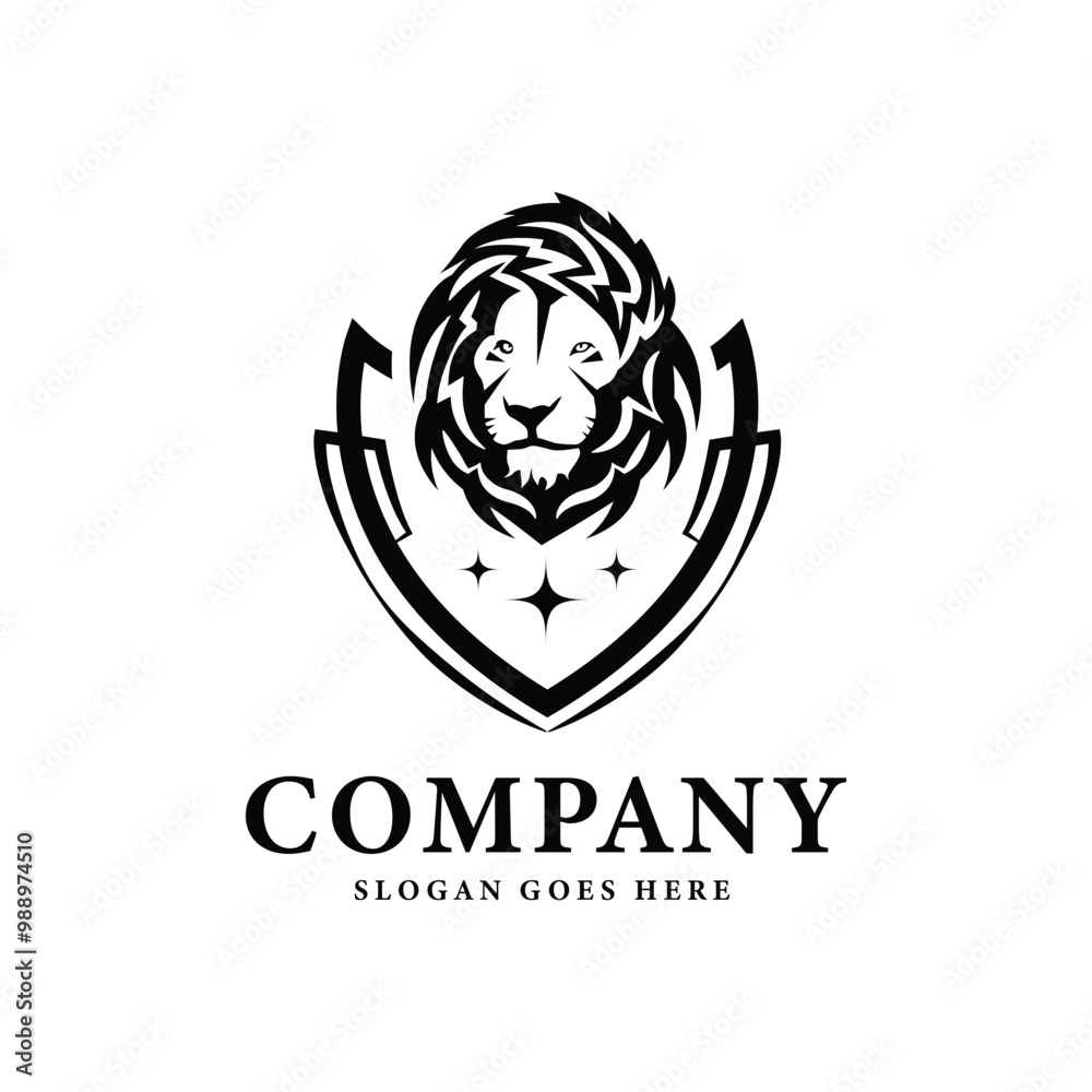King lion logo concept badge template isolated King lion logo concept badge template isolated