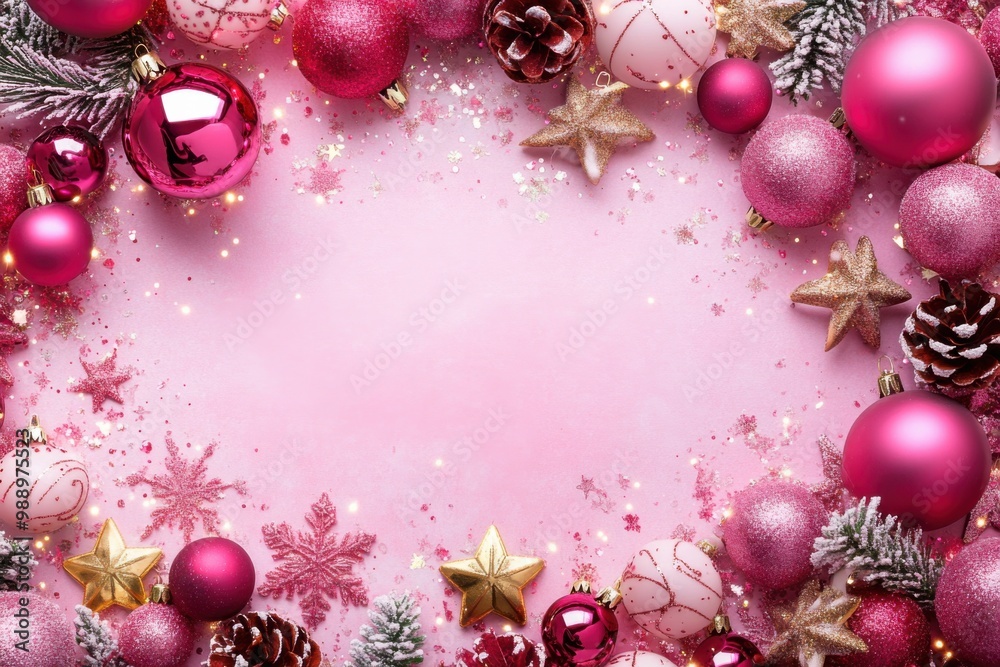 pink christmas background with copy space pink christmas background with copy space