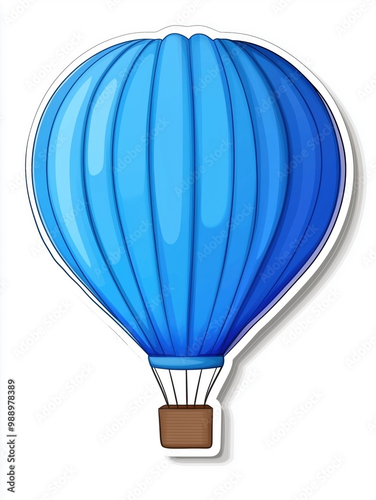 Obraz premium Hot air balloon, white isolate background